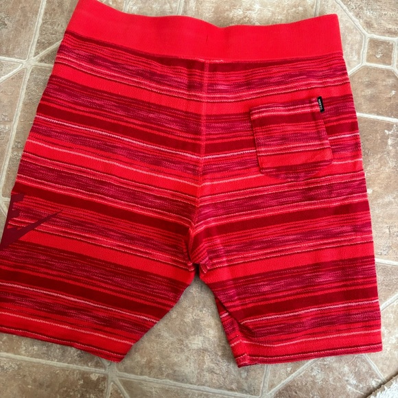 NIKE NICE USED VINTAGE 1994 RETRO MENS FC VENOM RED PINK ORANGE STRIPE SHORTS L - Picture 10 of 11
